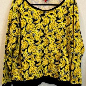 Banana Print Long Sleeve M H&M